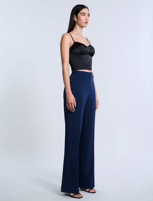 Bcbgeneration Cady Relaxed Straight Pant Evening Blue