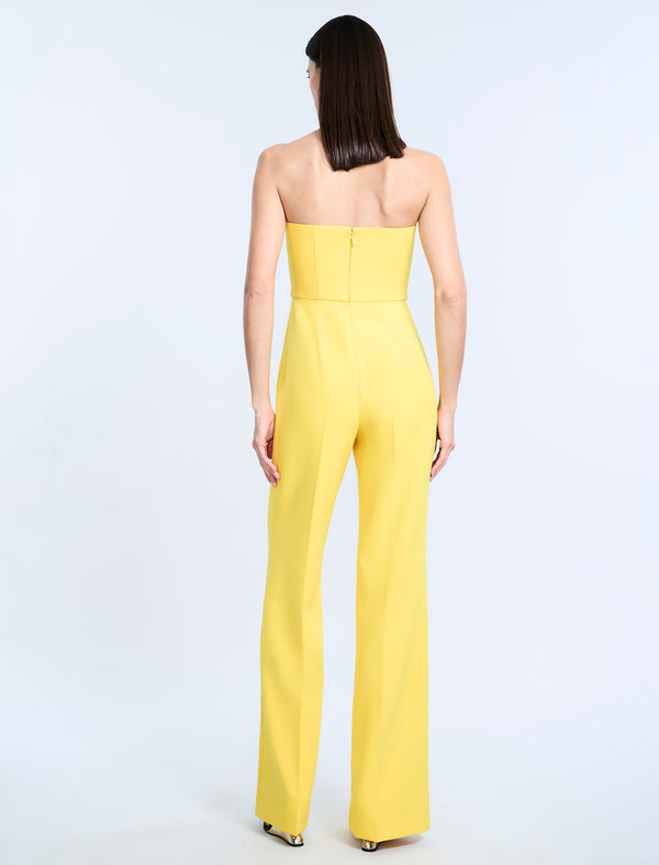 Bcbgeneration Corset Jumpsuit With Drape Sunshine Yellow