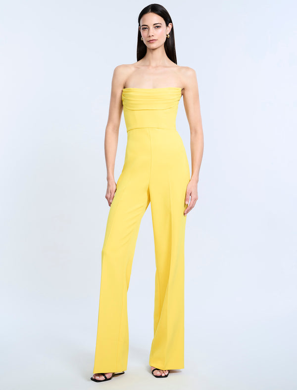 Bcbgeneration Corset Jumpsuit With Drape Sunshine Yellow