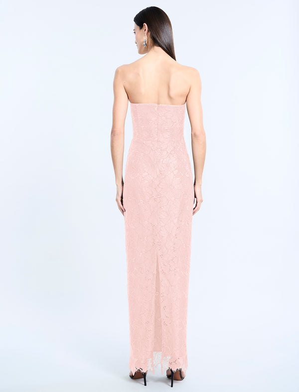 Bcbgeneration Lace Strapless V Neckline Gown Blossom