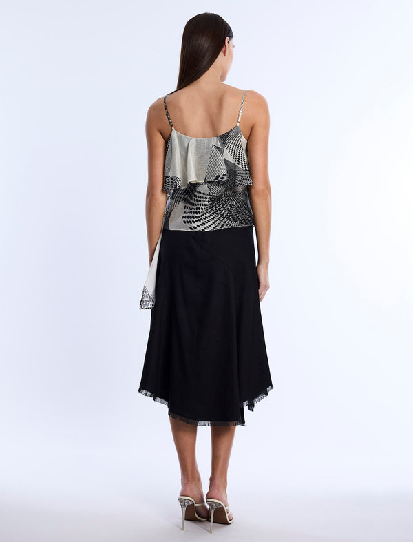 Bcbgeneration Printed Flounce Cami Jasmine Abstract Wings