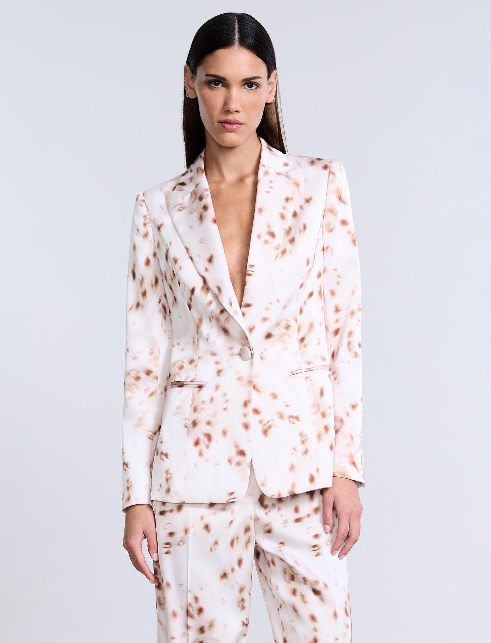 bcbgeneration Single Breasted Animal Print Brown Sugar Animal Print