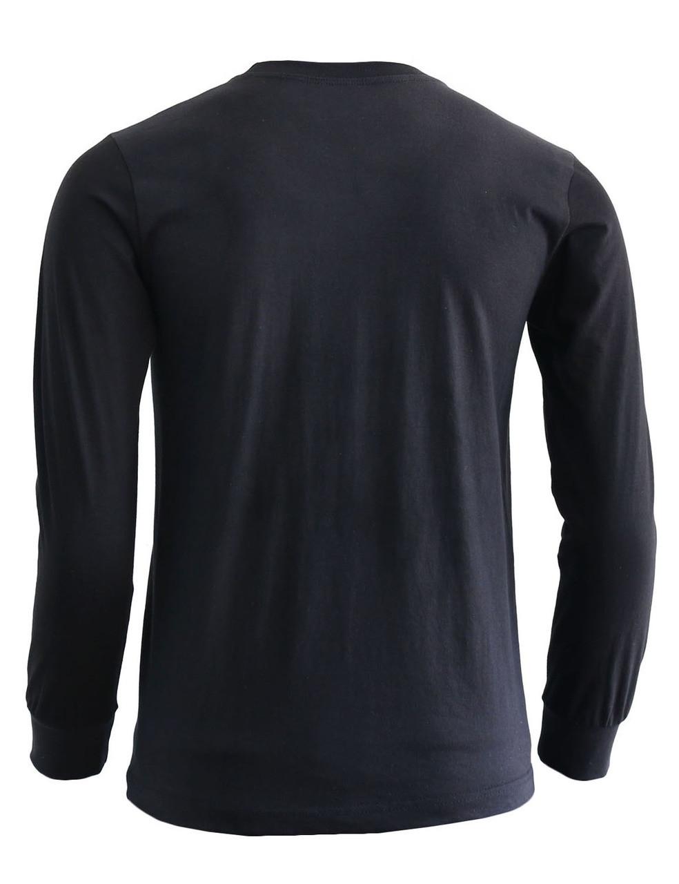 Bcpolo Basic Black Crew Neckline Long Sleeves Cotton T-Shirt