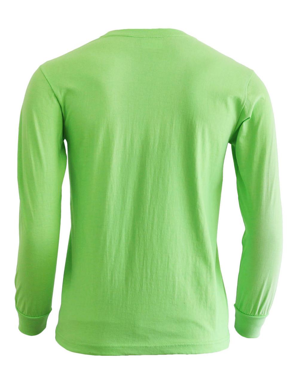 Bcpolo Basic Light Green Crew Neckline Long Sleeves Cotton T-Shirt
