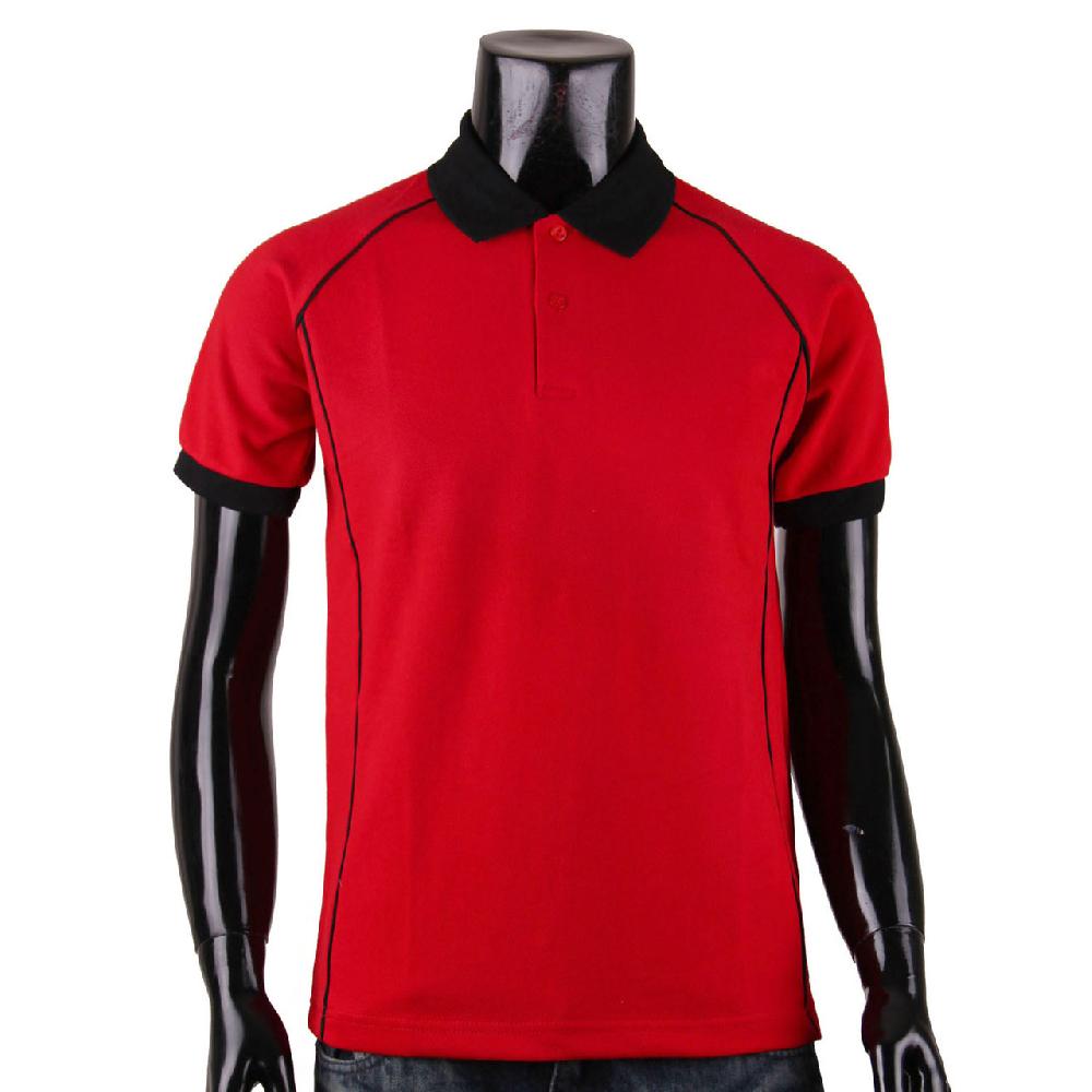 Bcpolo BCPOLO MEN'S FASHION COTTON POLO RED SHIRT BLACK DESIGN POINT SHORT SLEEVES SHIRT