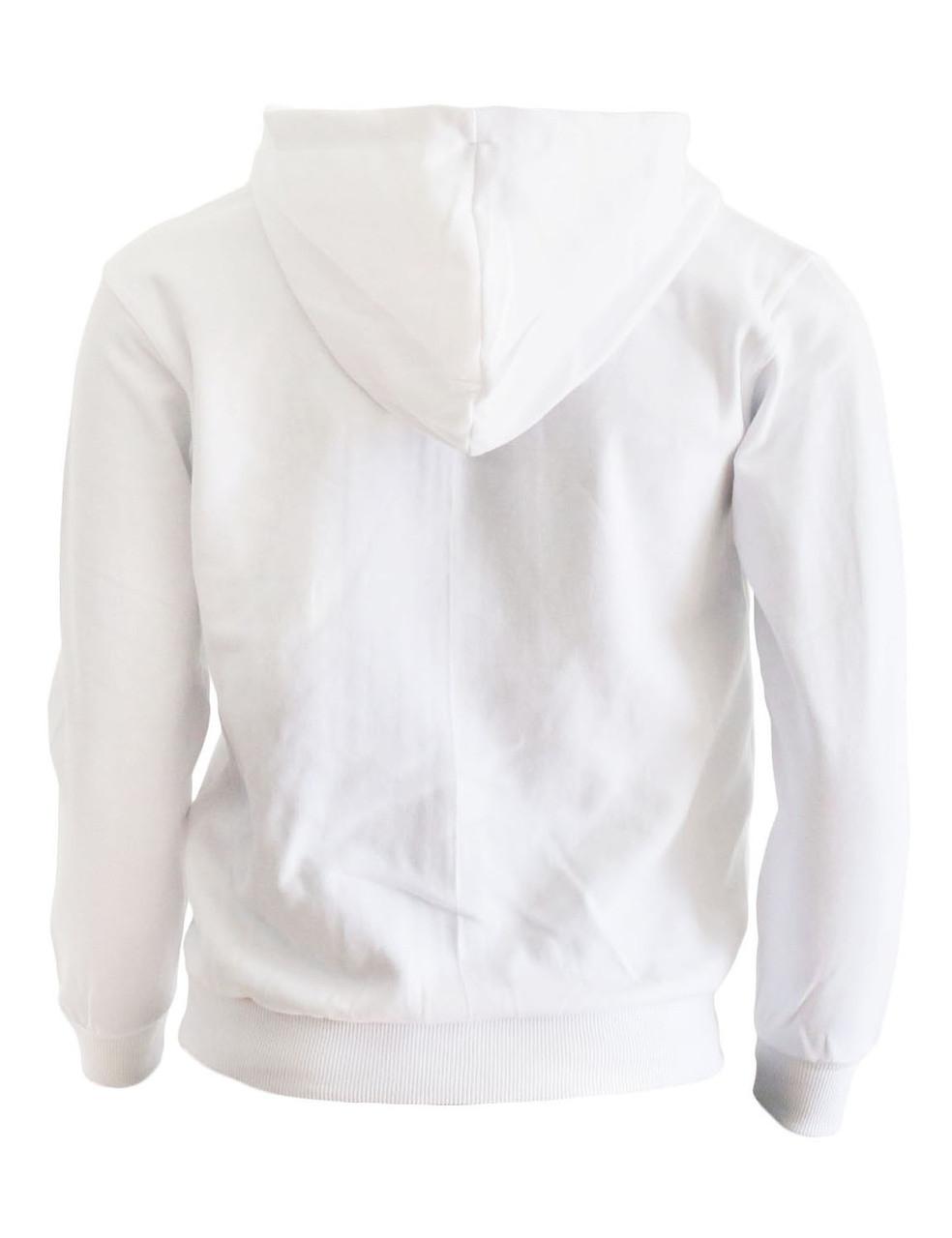 Bcpolo BCPOLO Zipper Hoodie Jumper Zip-Hoodie Solid Cotton Zip-up Hoodie Jacket-White