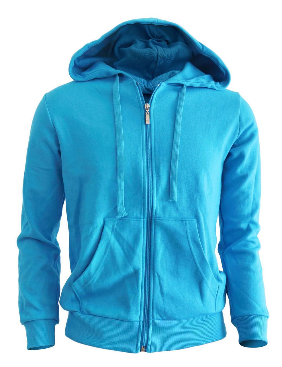bcpolo BCPOLO zipper hoodie jumper Zip-Hoodie Solid Cotton Zip-up hoodie jacket-Blue