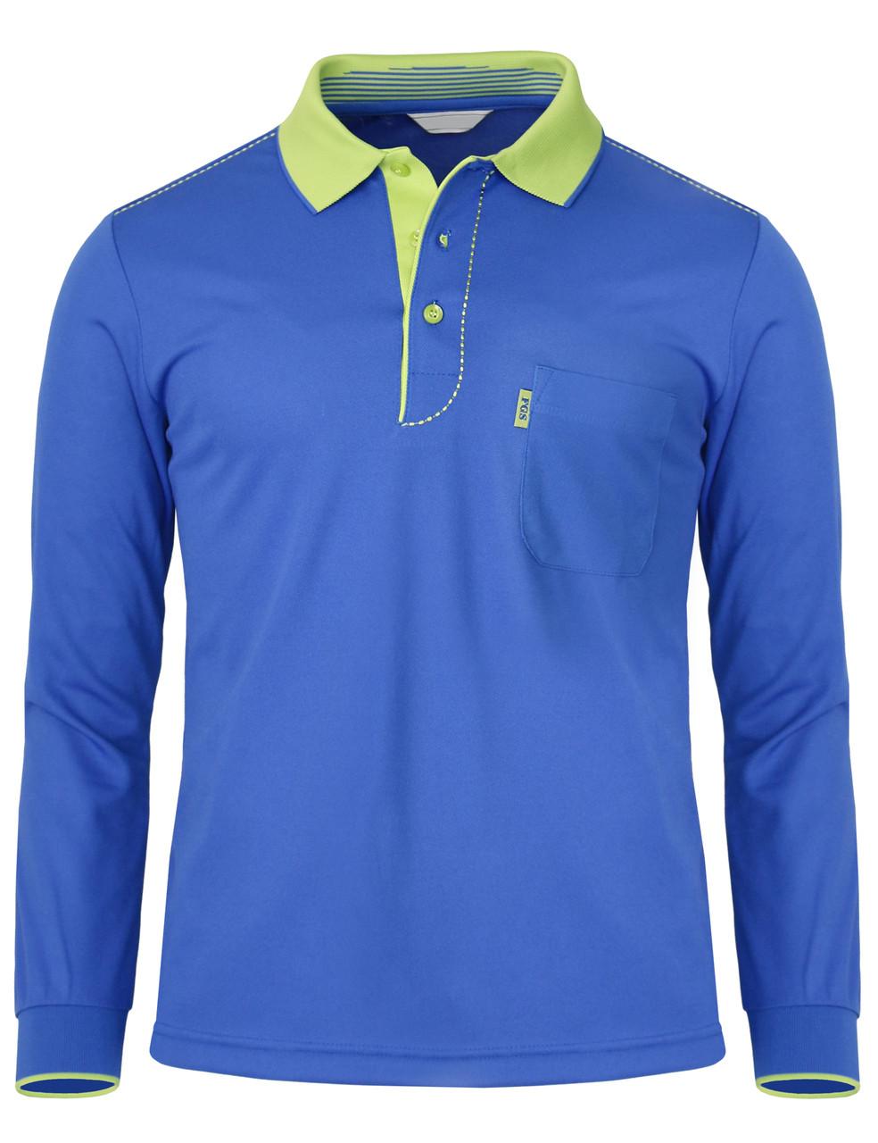 Bcpolo Long Sleeve Dri Fit Stitch Point Polo Shirt-Unisex Black