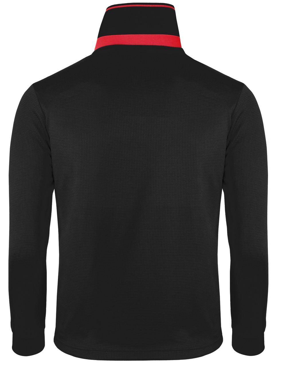 Bcpolo Long Sleeve Dri Fit Three Button Polo Shirt-Unisex Black