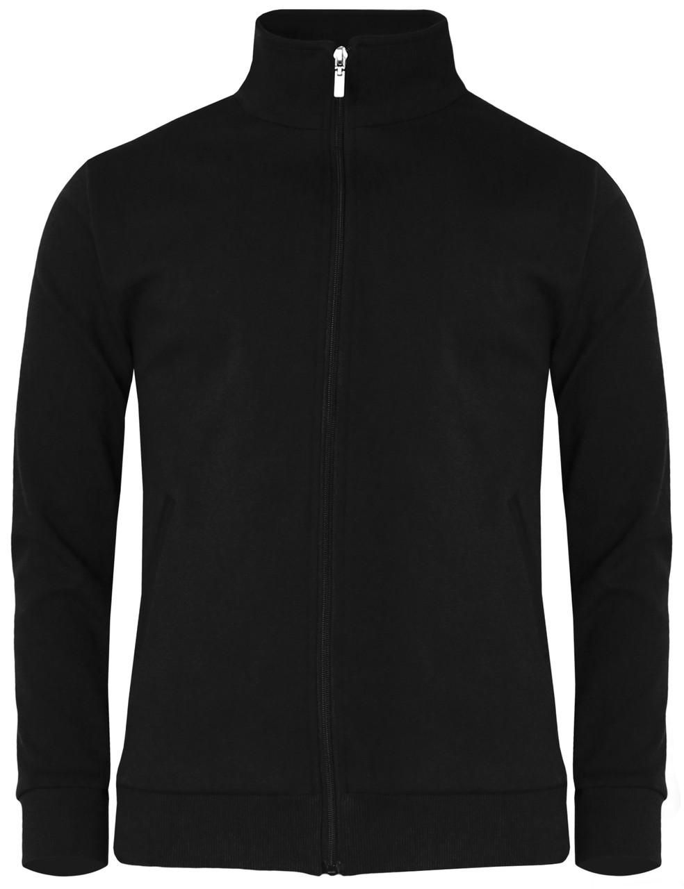 Bcpolo Long Sleeve Jersey Cotton Jacket Full Zip-up Style-Unisex Black