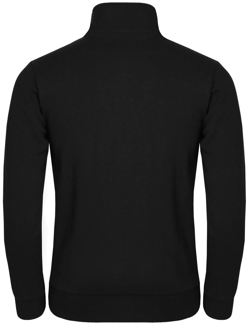 Bcpolo Long Sleeve Jersey Cotton Jacket Full Zip-up Style-Unisex Black