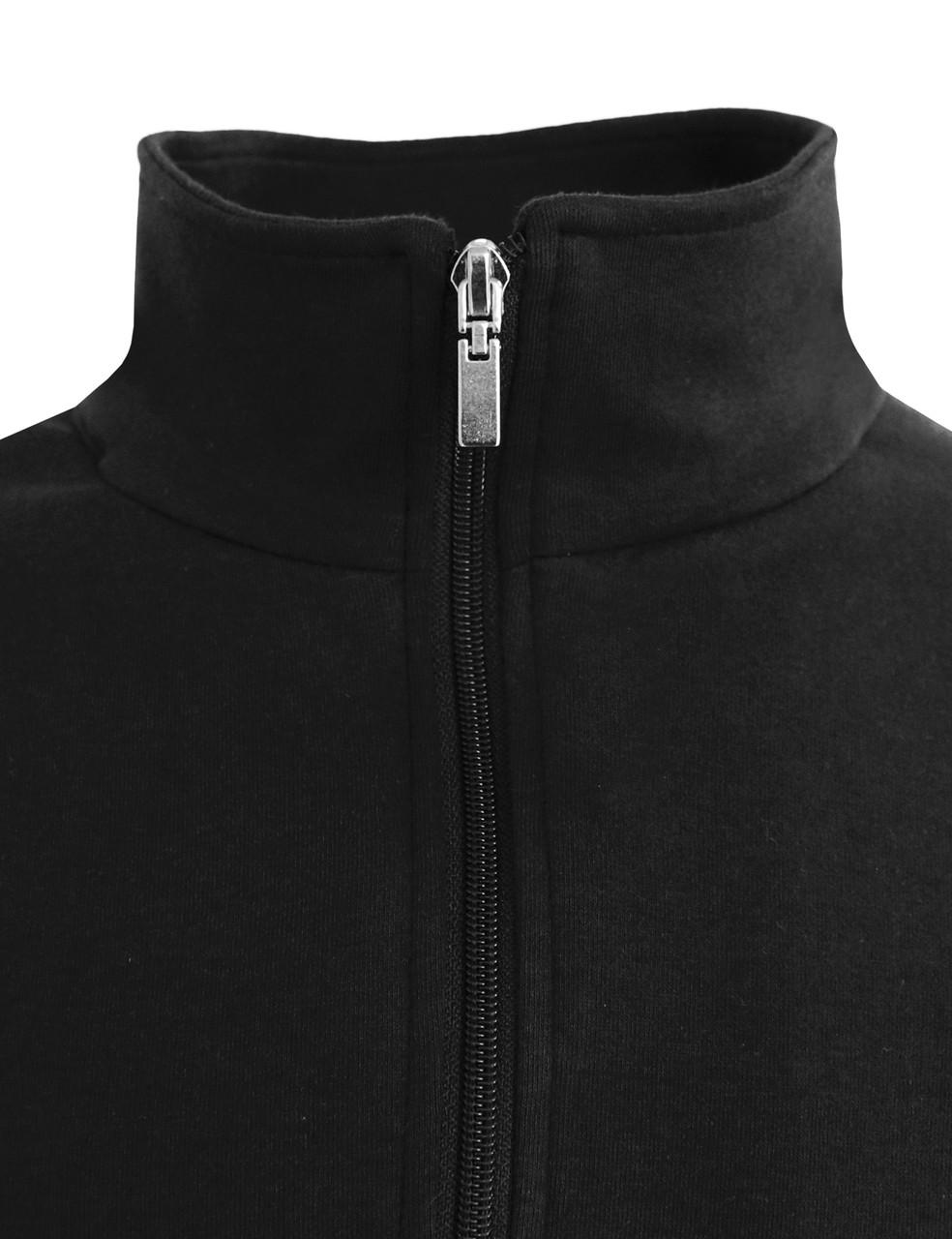 Bcpolo Long Sleeve Jersey Cotton Jacket Full Zip-up Style-Unisex Black