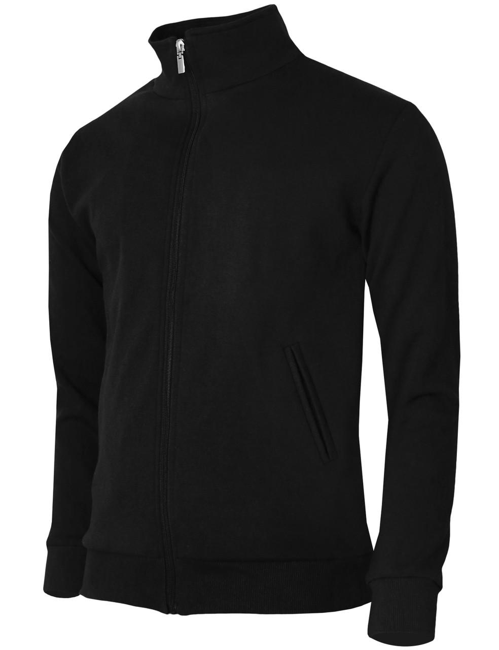 bcpolo Long Sleeve Jersey cotton jacket Full zip-up style-Unisex Black bcpolo Long Sleeve Jersey cotton jacket Full zip-up style-Unisex Black