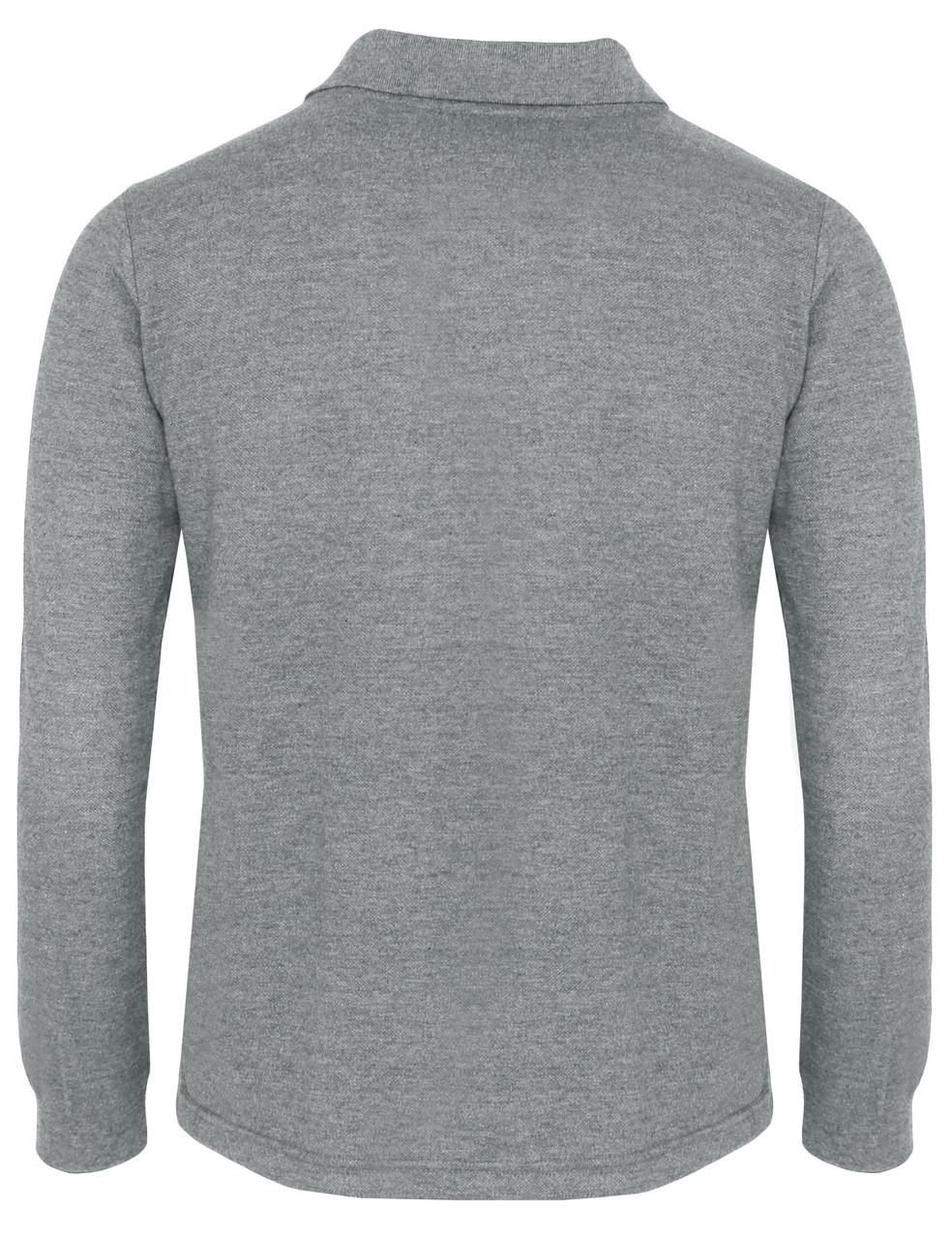 Bcpolo Long Sleeve Pique Solid Polo Shirts-Unisex Black