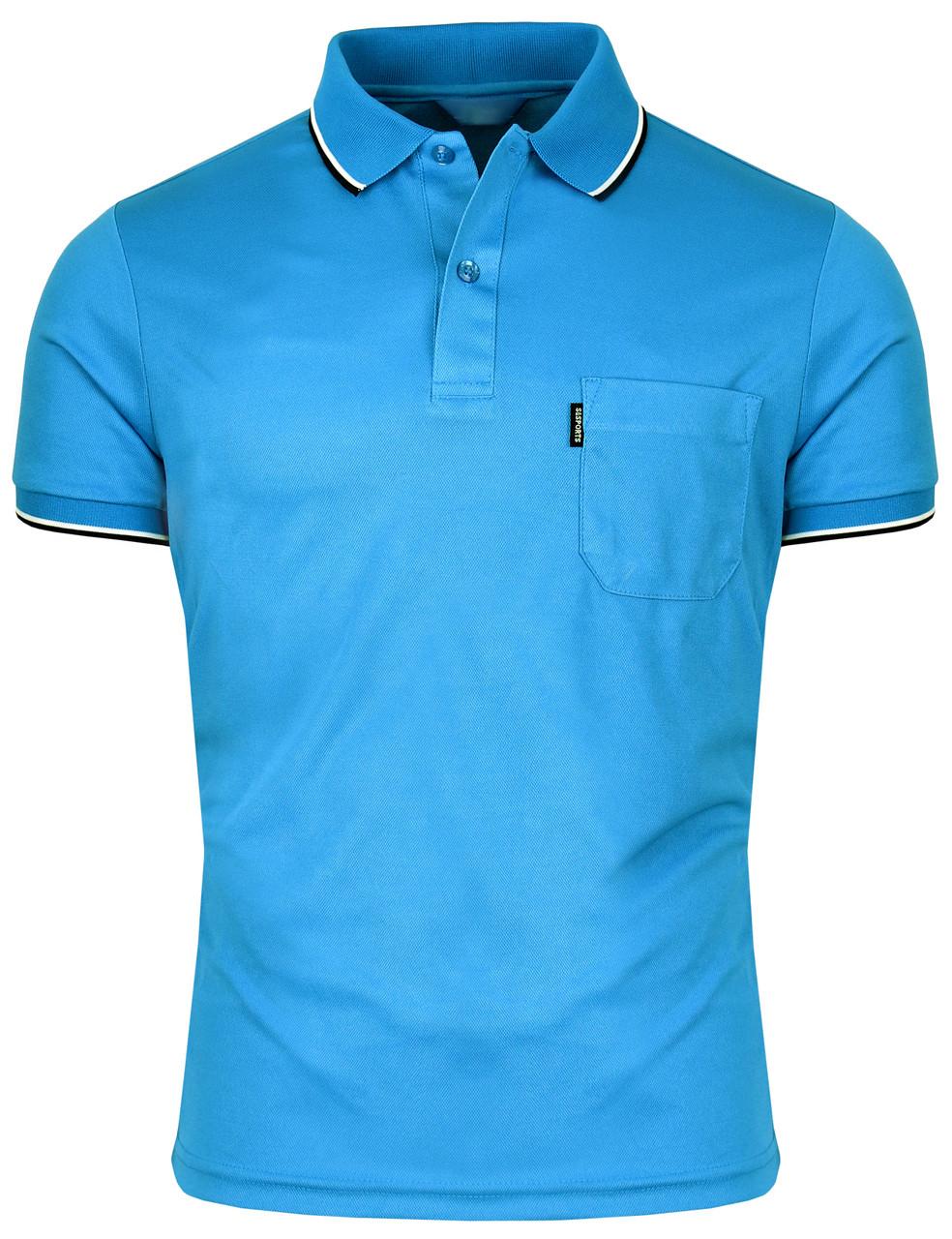Bcpolo Short Sleeve Dri Fit Collar 2 Line Point Polo Shirt-Unisex Black