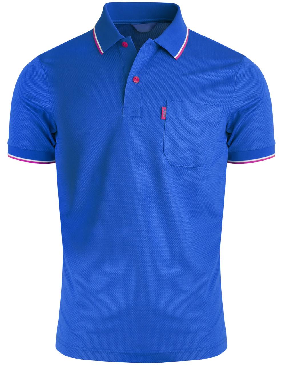 Bcpolo Short Sleeve Dri Fit Point Button Polo Shirt-Unisex Dark-navy