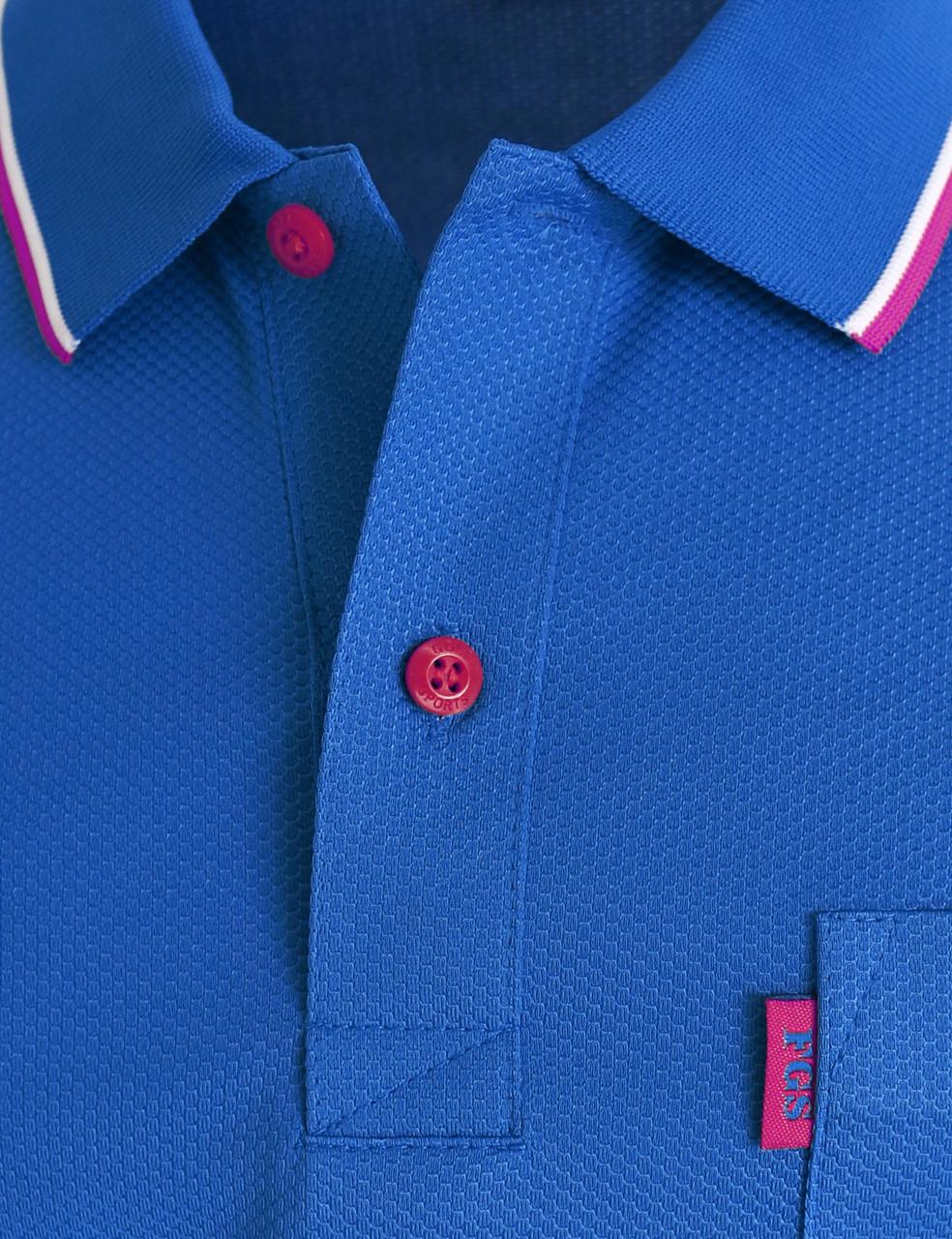 Bcpolo Short Sleeve Dri Fit Point Button Polo Shirt-Unisex Dark-navy