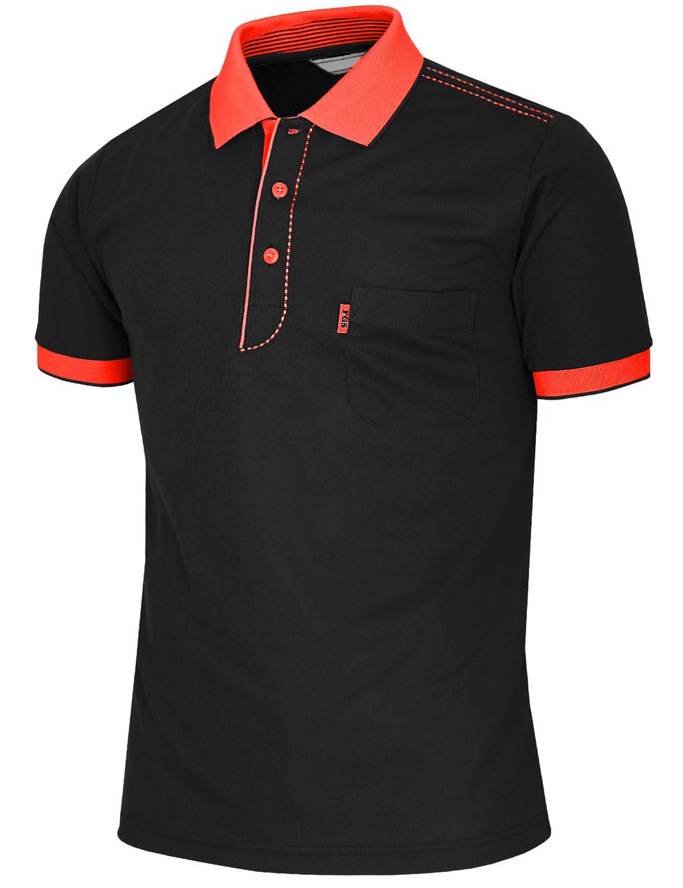 bcpolo Short Sleeve Dri Fit Stitch Point Polo Shirt-Unisex Black