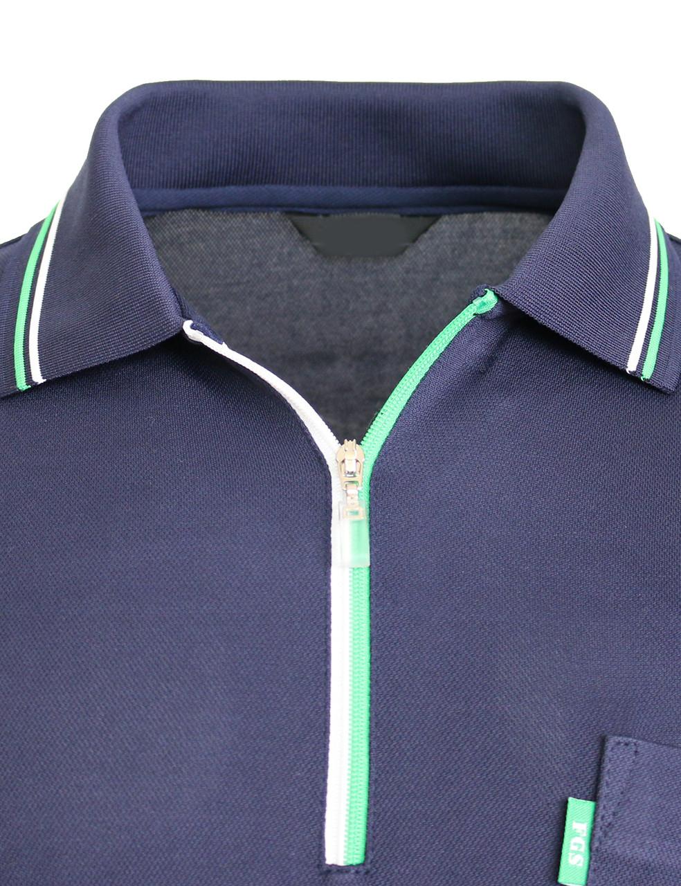 Bcpolo Short Sleeve Dri Fit Zip Polo Shirt-Unisex White