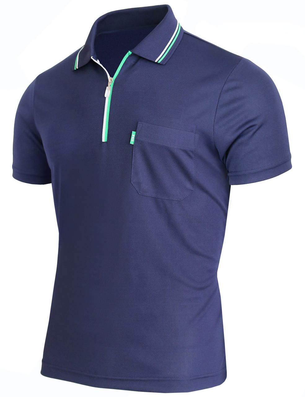 bcpolo Short Sleeve Dri Fit Zip Polo Shirt-Unisex White