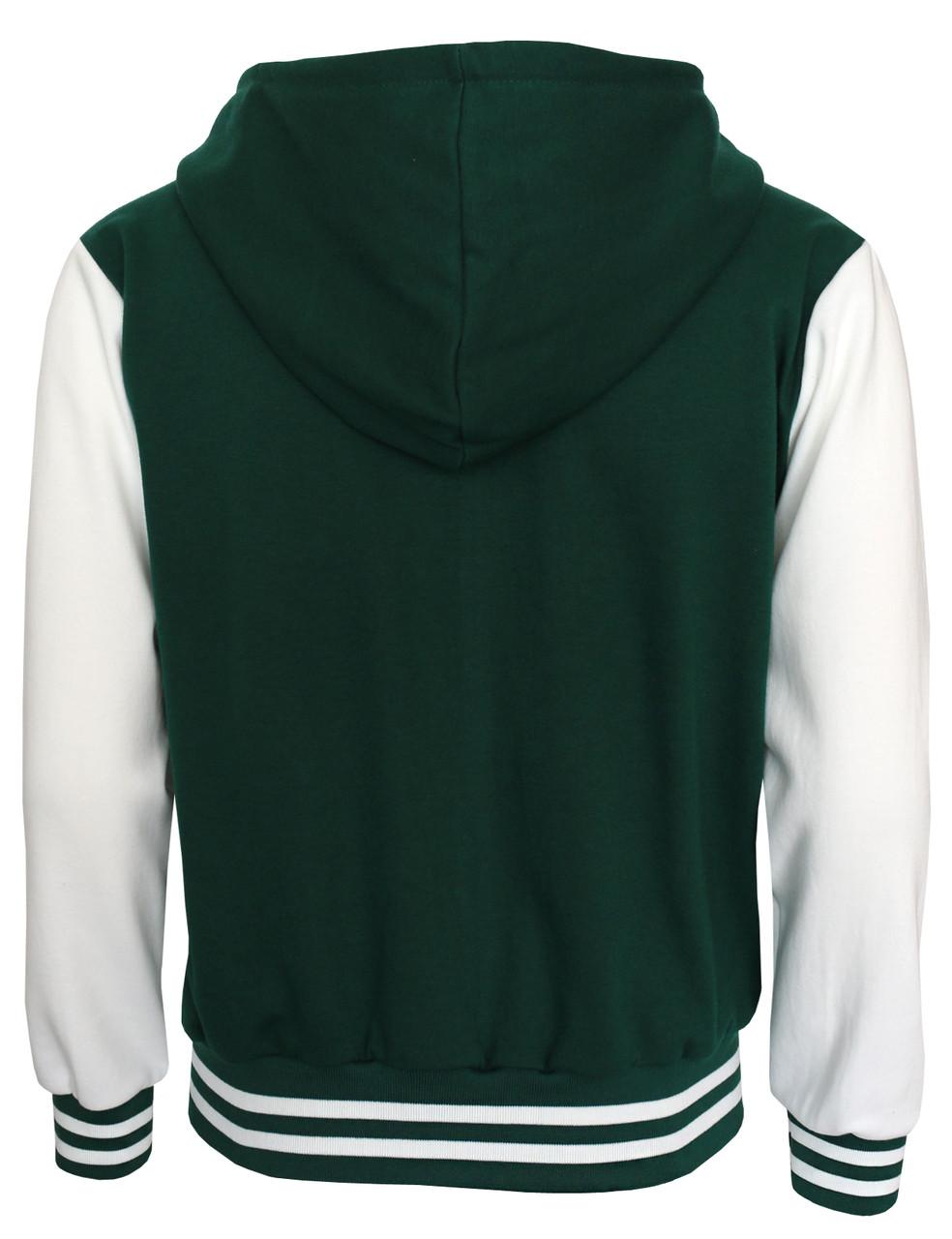 Bcpolo Sweatshirt Jacket Hoodie Baseball Jacket Varsity Letterman Jacket-Unisex Wine