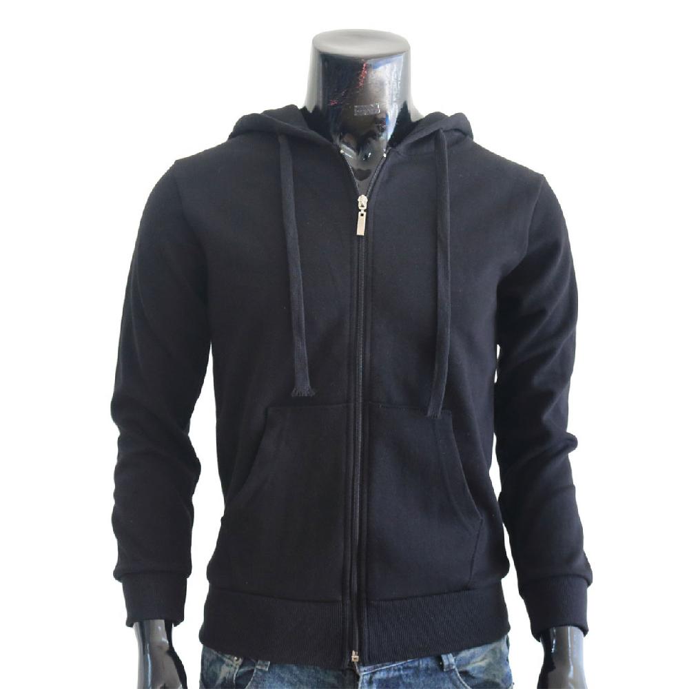 Bcpolo Zip Hoodie Black Hoodie Plain Solid Zip Up Hoodie