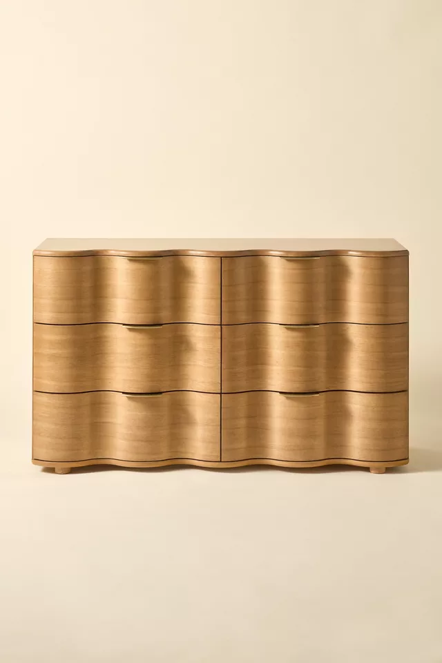 Bdg Urban Outfitters Aria 6-Drawer Short Squiggle Dresser