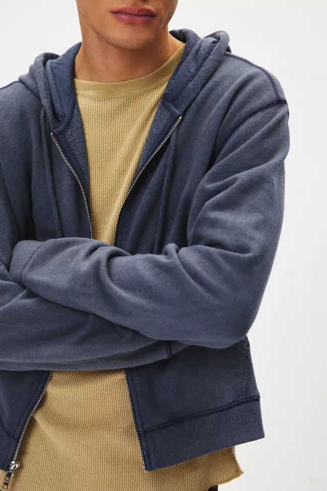 Bdg Urban Outfitters BDG Bonfire Solid Zip-Up Hoodie Sweatshirt