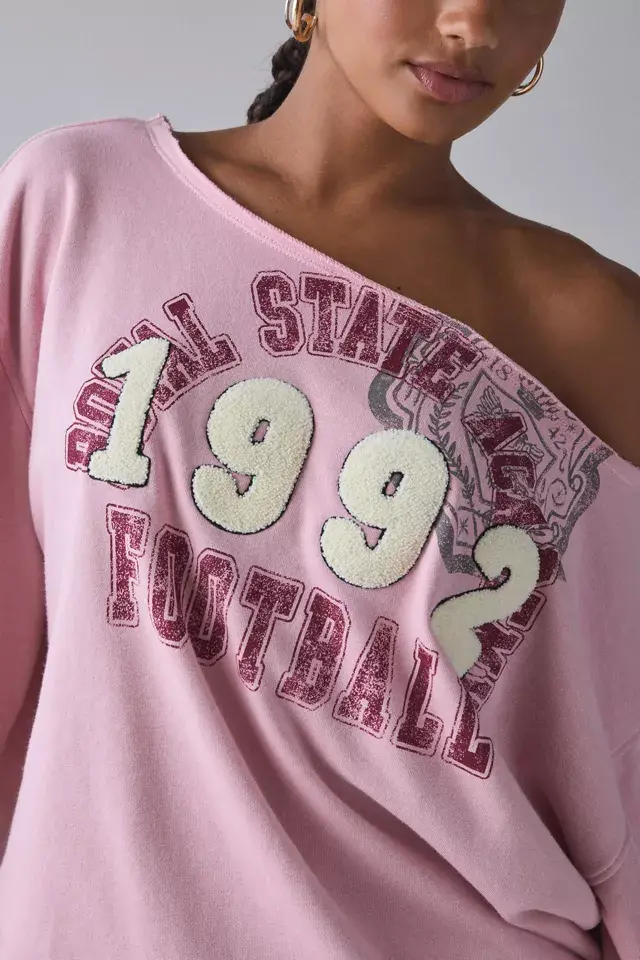 Bdg Urban Outfitters BDG Jessa Graphic Off-The-Shoulder Pullover