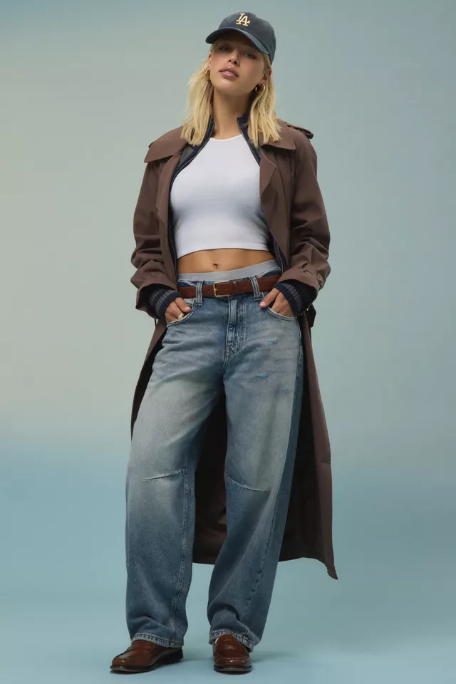 bdg urban outfitters BDG Logan Buckle Baggy Barrel Jean