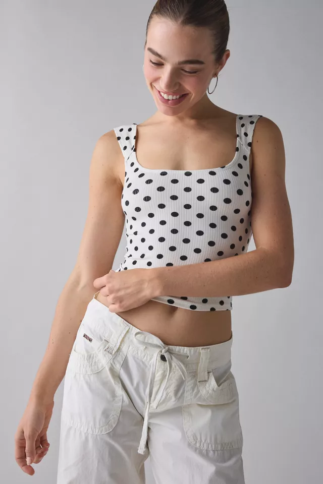 bdg urban outfitters BDG Ribbed Square Neck Tank Top
