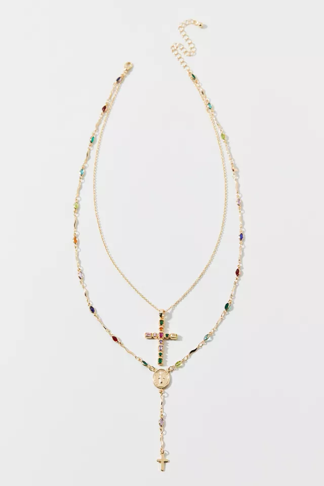 Bdg Urban Outfitters Blair Cross Layered Necklace