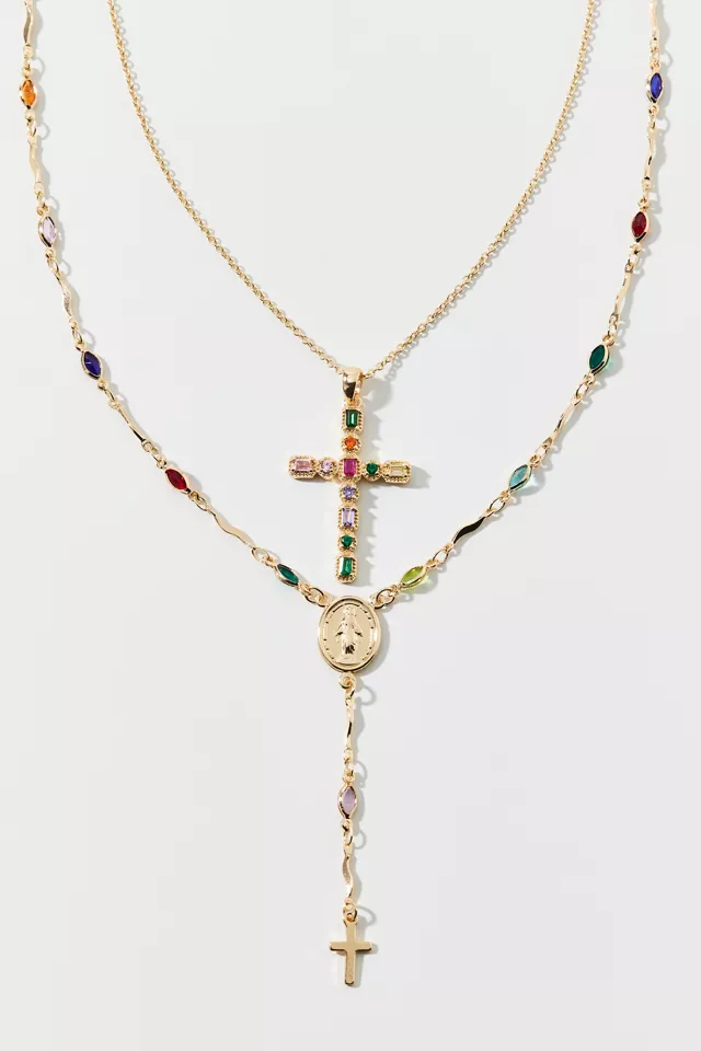 Bdg Urban Outfitters Blair Cross Layered Necklace
