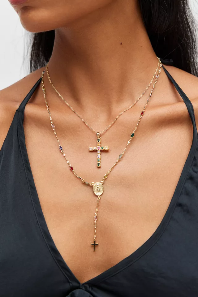 bdg urban outfitters Blair Cross Layered Necklace