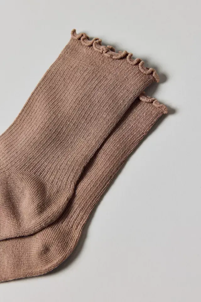Bdg Urban Outfitters Lettuce-Edge Ribbed Sock