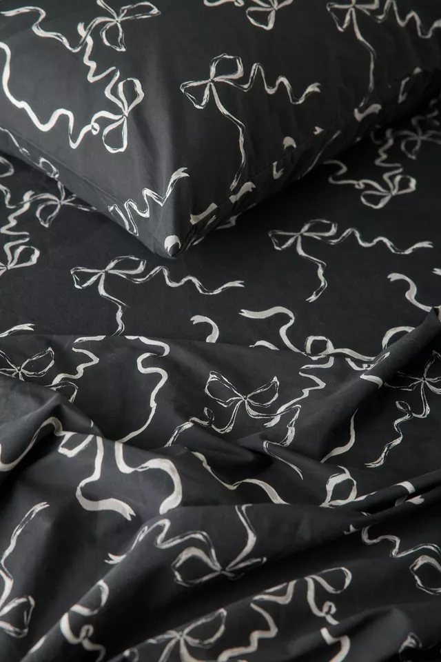 Bdg Urban Outfitters Painted Bows Sheet Set