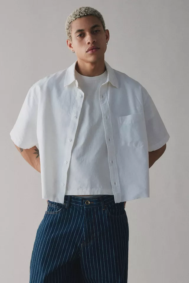 bdg urban outfitters UO Solid Cutoff Oxford Shirt