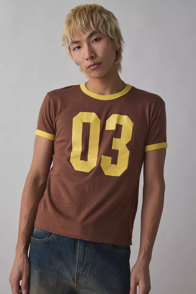 bdg urban outfitters BDG Varsity Graphic Slim Fit Retro Ringer Tee