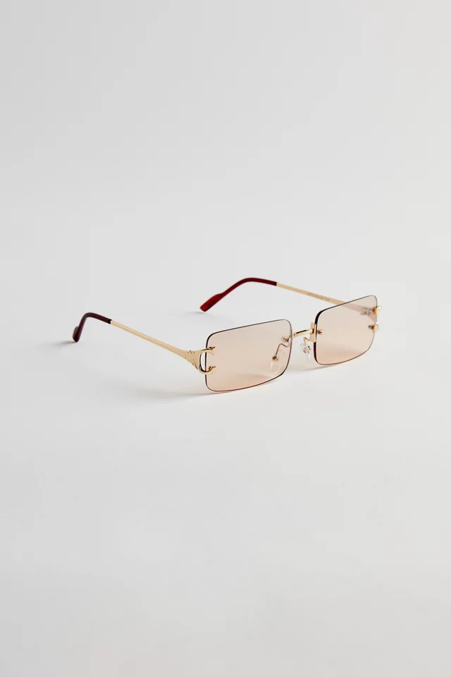 Bdg Urban Outfitters Carter Rimless Rectangle Sunglasses