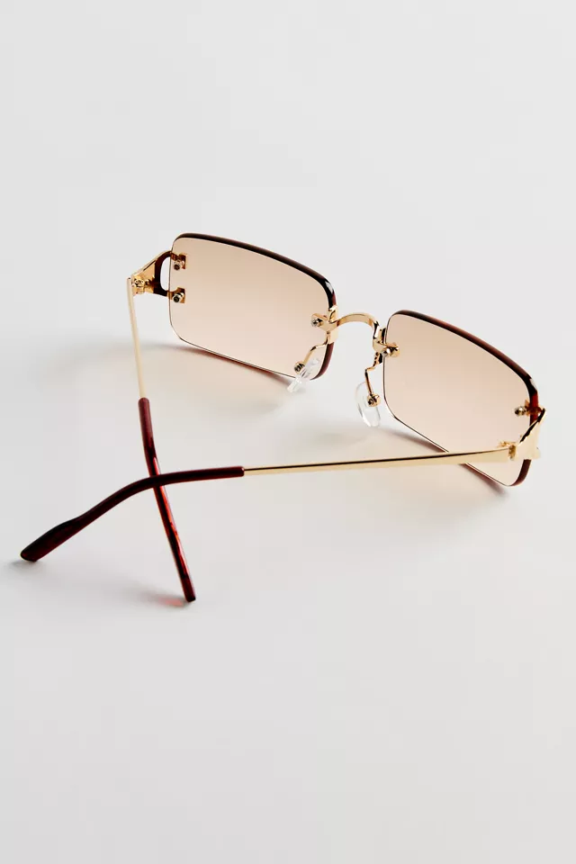 Bdg Urban Outfitters Carter Rimless Rectangle Sunglasses