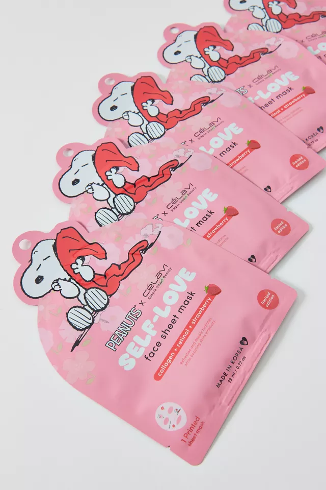 bdg urban outfitters Célavi X Peanuts Snoopy Self Love Sheet Mask Set