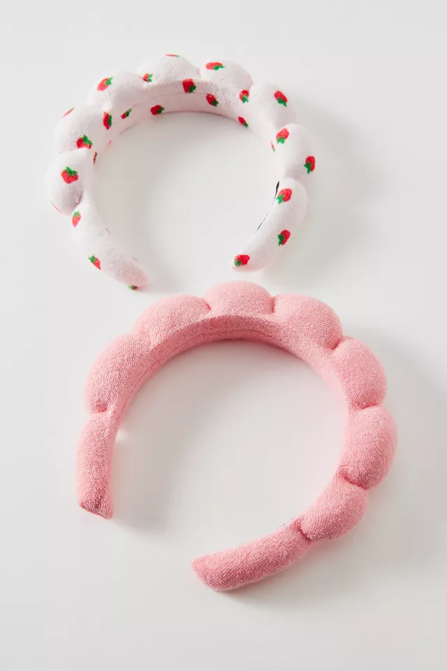 bdg urban outfitters Célavi X Strawberry Shortcake 2-Piece Spa Sponge Headband Set