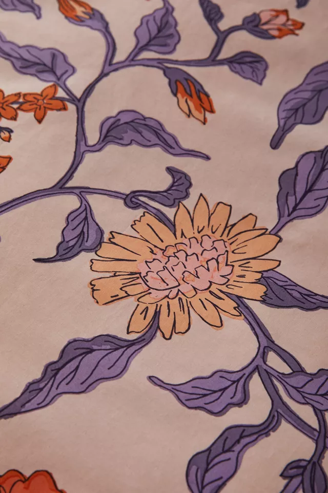 Bdg Urban Outfitters Ella Vine Floral Pattern Duvet Cover Set