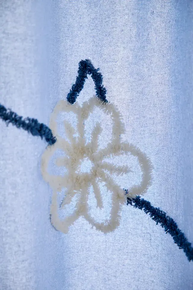 Bdg Urban Outfitters Falling Vines Floral Tufted Shower Curtain