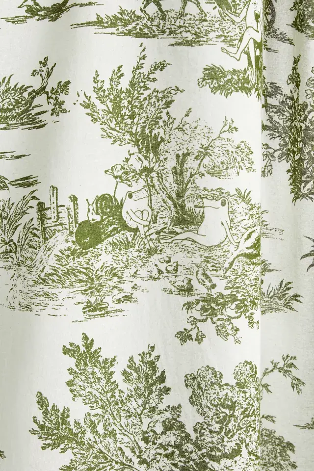 Bdg Urban Outfitters Frog Toile Patterned Shower Curtain