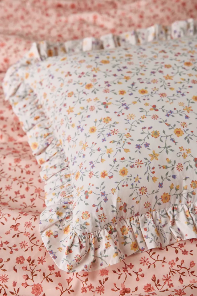 Bdg Urban Outfitters Harper Patterned Ruffle Throw Pillow