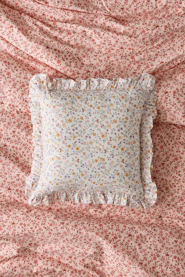 bdg urban outfitters Harper Patterned Ruffle Throw Pillow