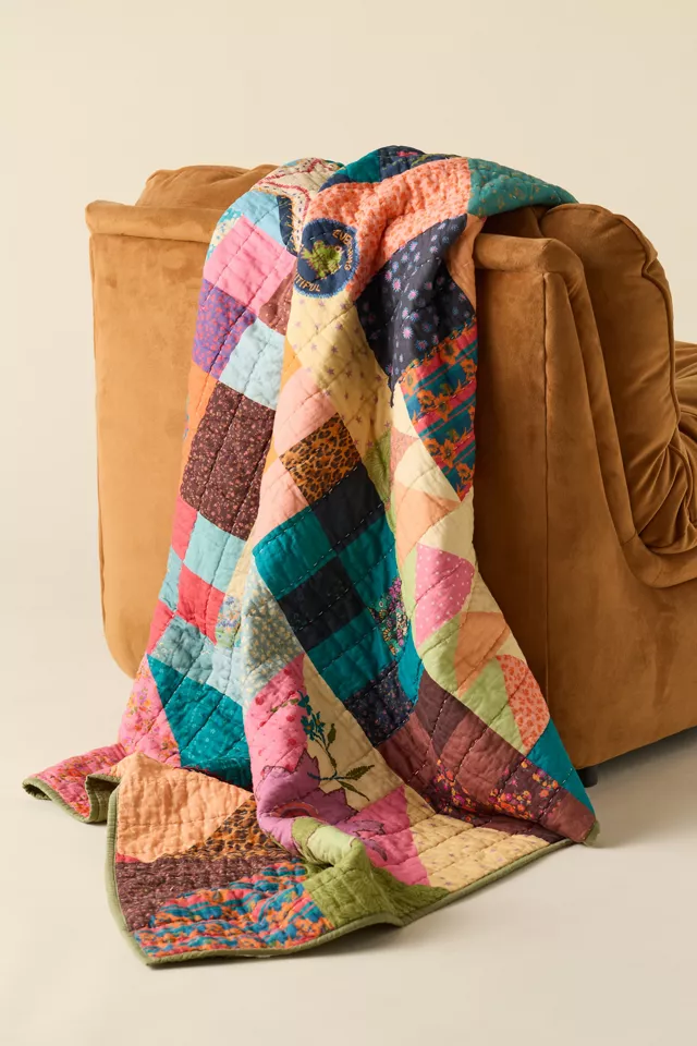 bdg urban outfitters Jasmine Cotton Seed Stitch Quilted Throw Blanket
