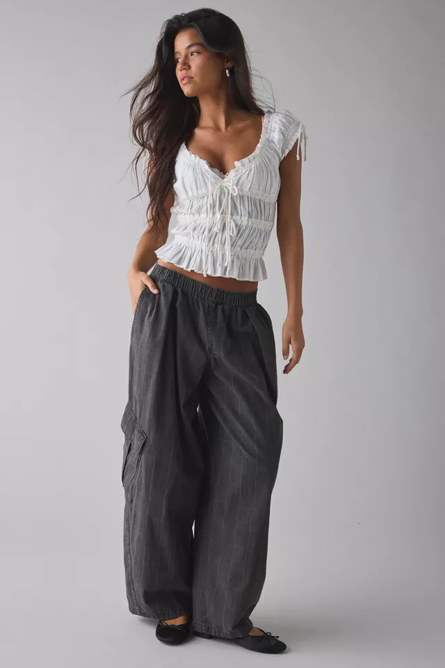 Bdg Urban Outfitters Kimchi Blue Remi Tie-Front Cropped Blouse