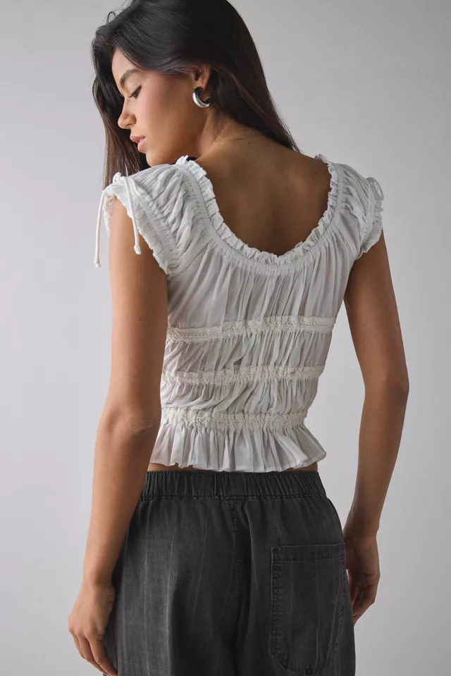 Bdg Urban Outfitters Kimchi Blue Remi Tie-Front Cropped Blouse